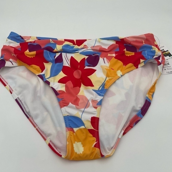 Time and Tru Women's Floral High Waist Twist Swim Bottoms Size 3X - Picture 10 of 13